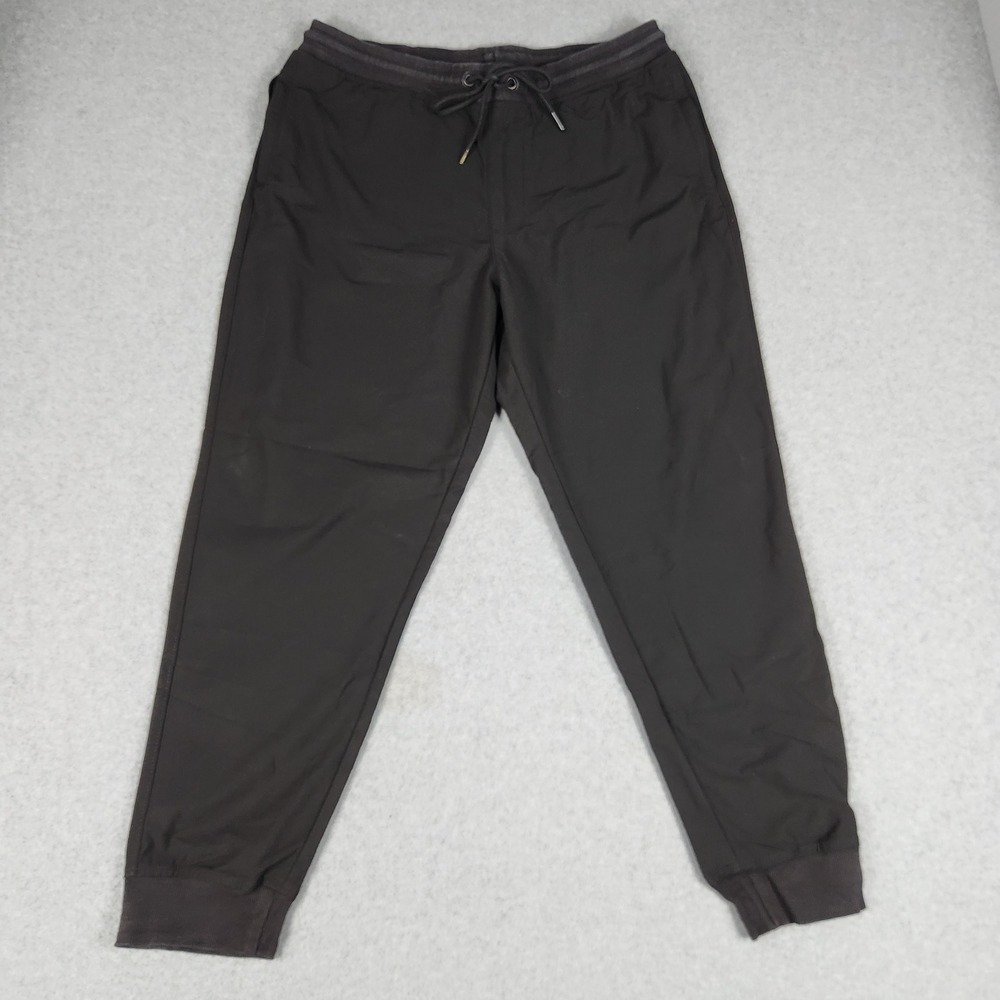 Calvin Klein Joggers Pants Mens XL Black Athletic Drawstring Waist Tapered Leg